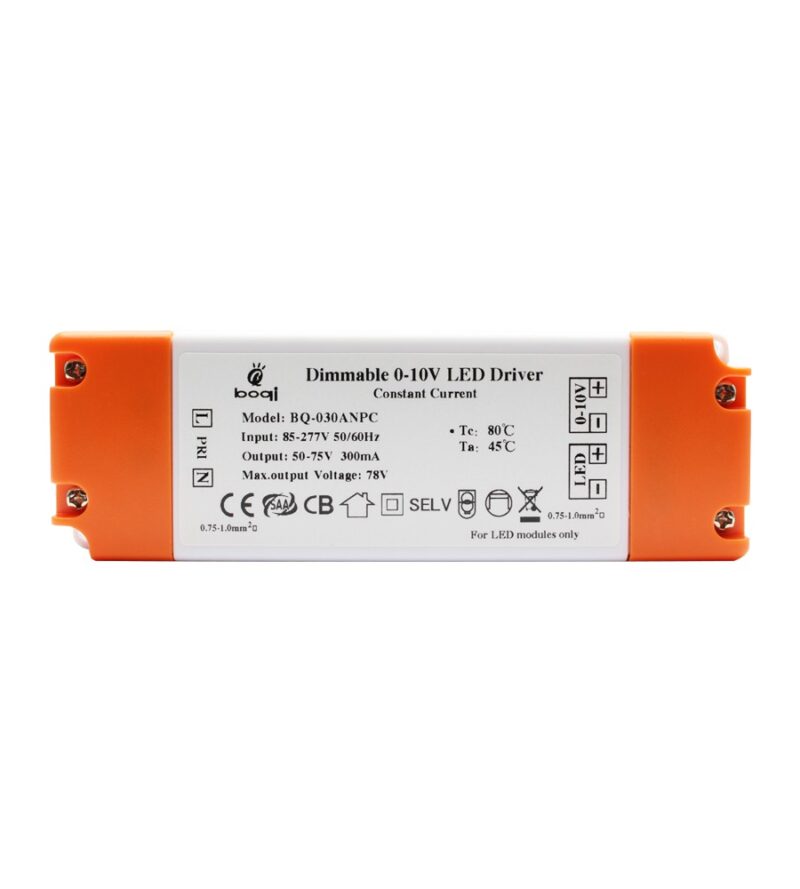 0-10V Dimmable Constant Current LED Drivers 24W 300mA