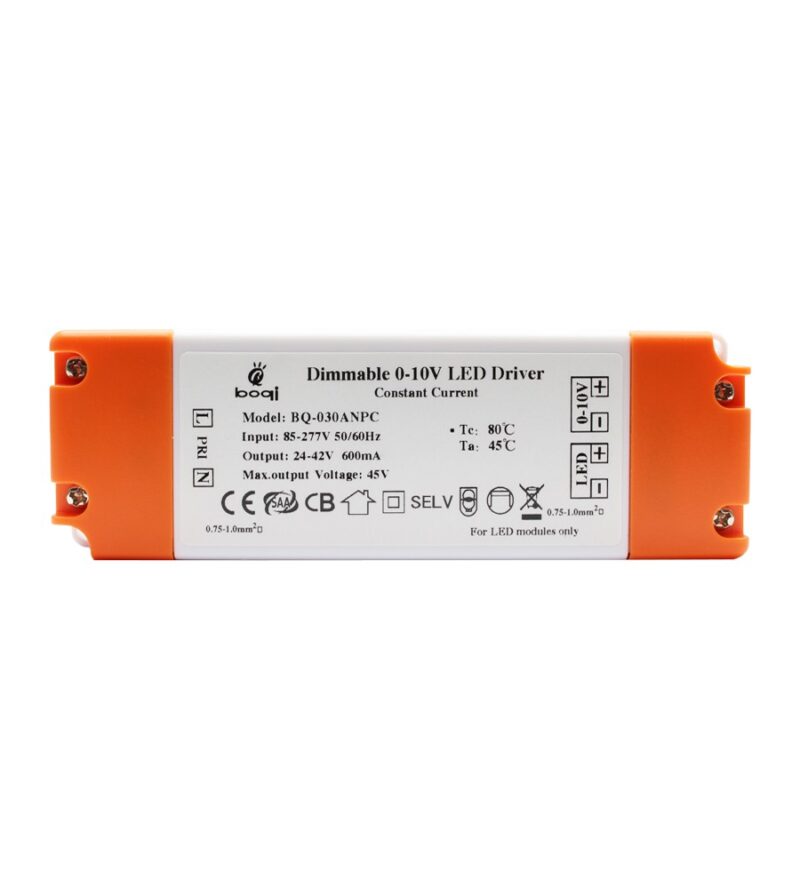 0-10V Dimmable Constant Current LED Drivers 24W 600mA