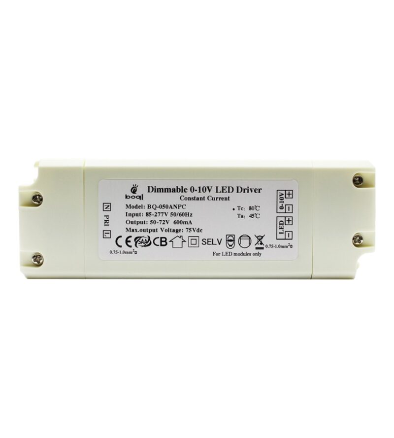 Trình điều khiển LED có thể thay đổi độ sáng 0-10V dòng điện liên tục 48W 600mA