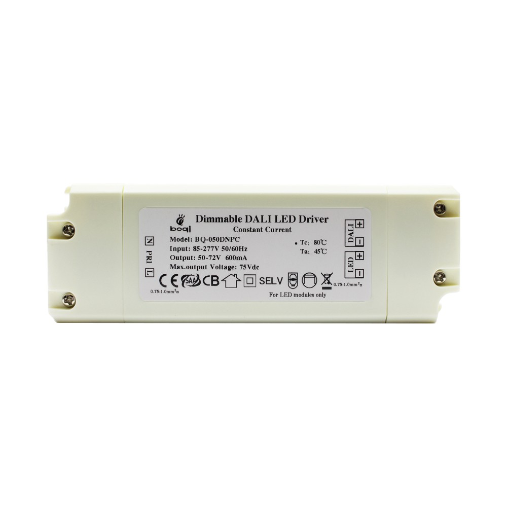 Drivers de LED de corrente constante DALI reguláveis 48W 600mA