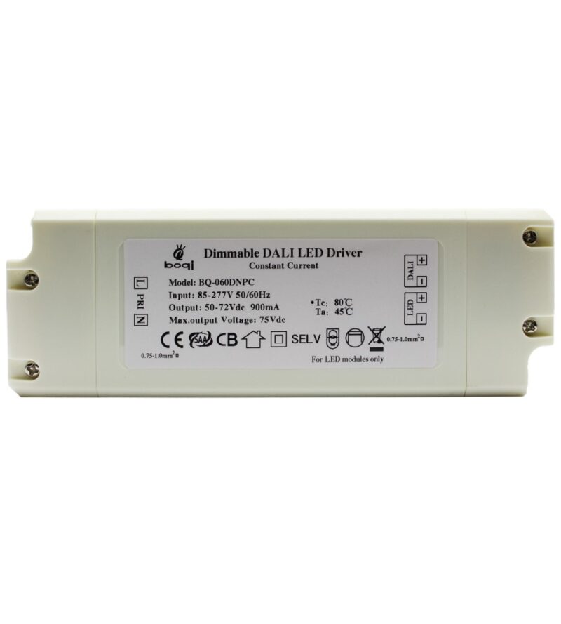 Constant Current Dimmable DALI LED Drivers 60W 900mA