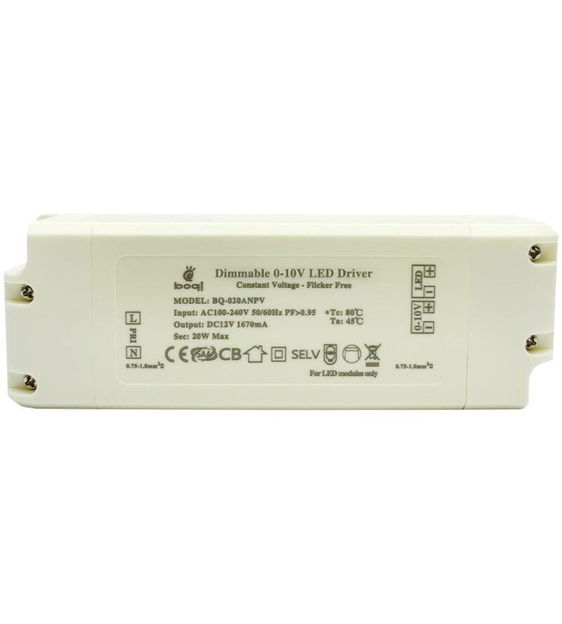 HPFC 定電圧 0-10V 調光可能 LED ドライバ 12V 20W