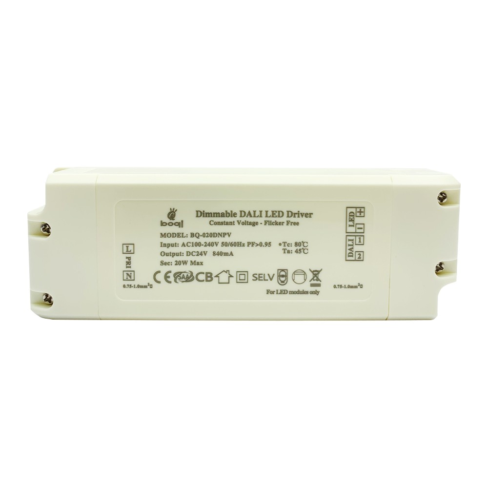 Controlador LED regulable DALI de voltaje constante HPFC 24V 20W