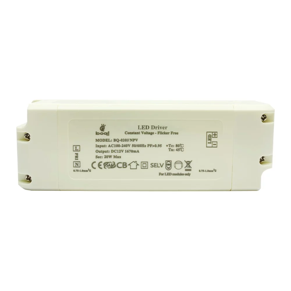 Controlador LED de voltaje constante HPFC 12V 20W