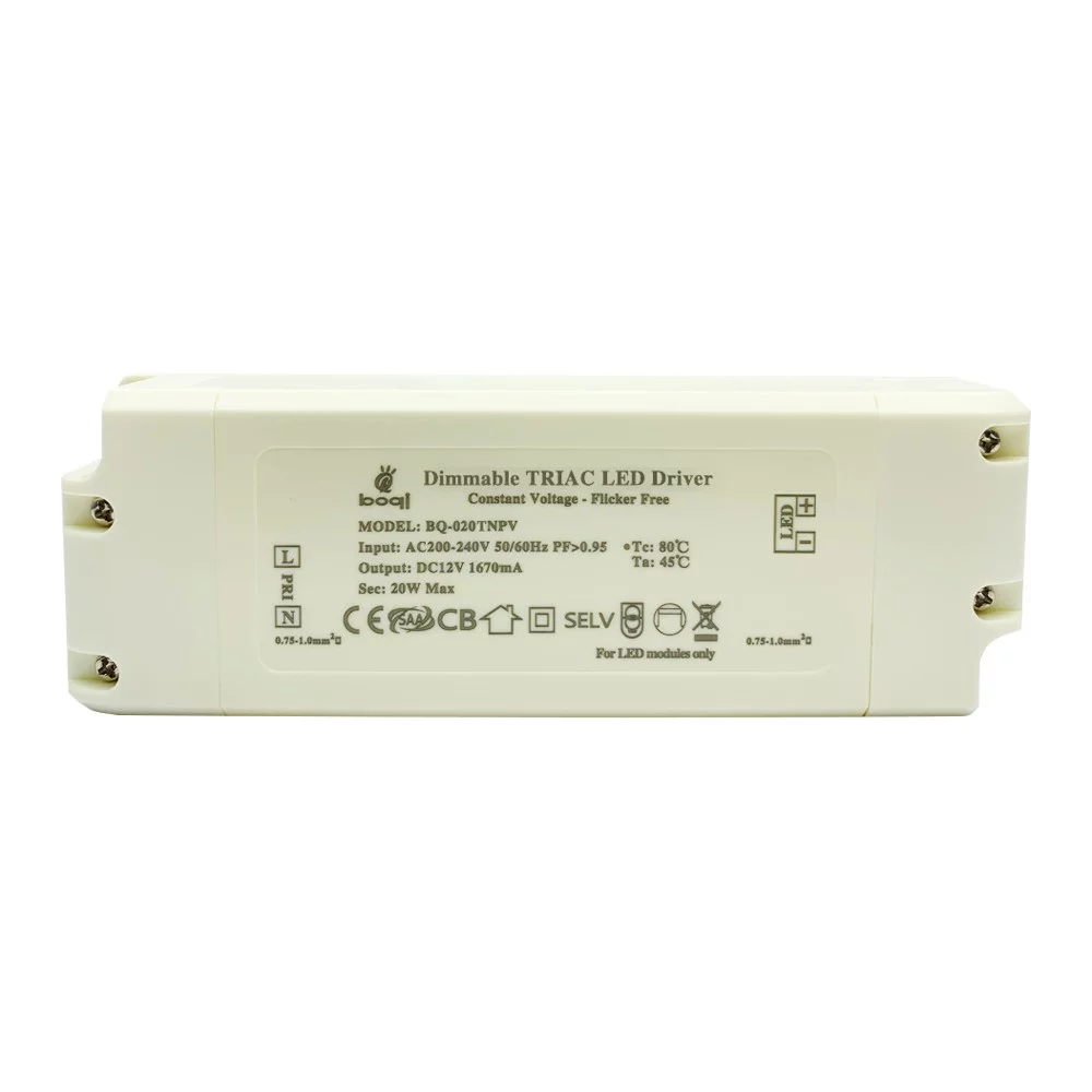 HPFC Vakiojännite Triac Himmennettävä LED-ohjain 12V 20W