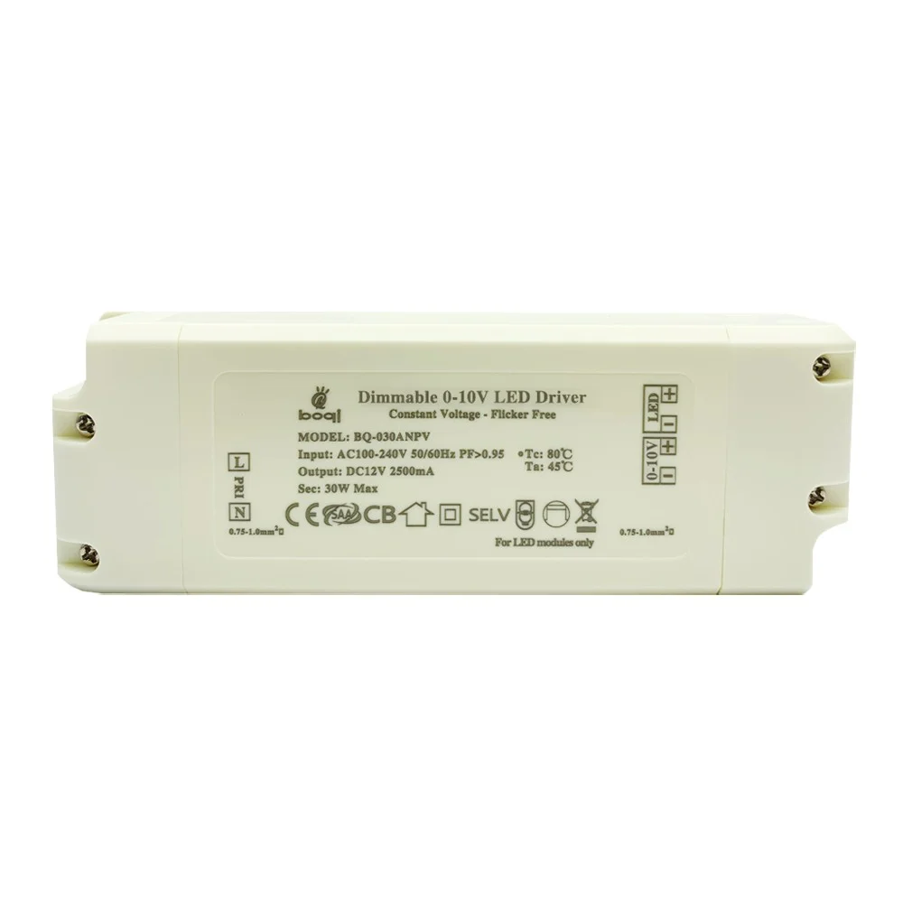 Driver de LED regulável de tensão constante HPFC 0-10V 12V 30W