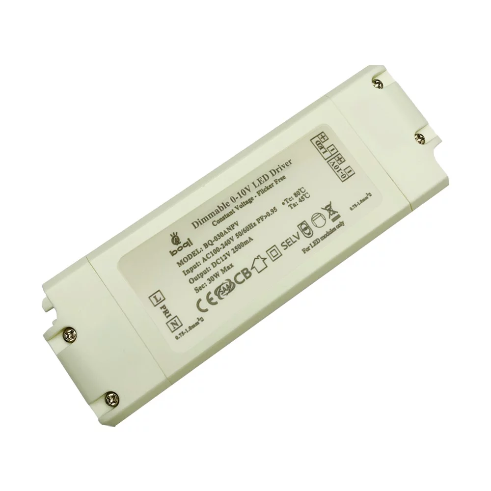 Driver de LED regulável de tensão constante HPFC 0-10V 12V 30W