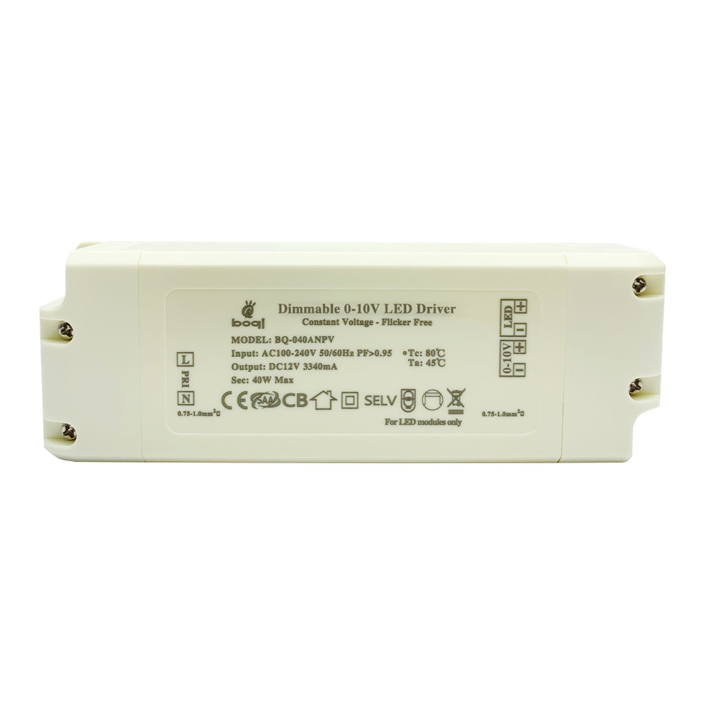 HPFC Konstant spenning 0-10V Dimbar LED-driver 12V 40W