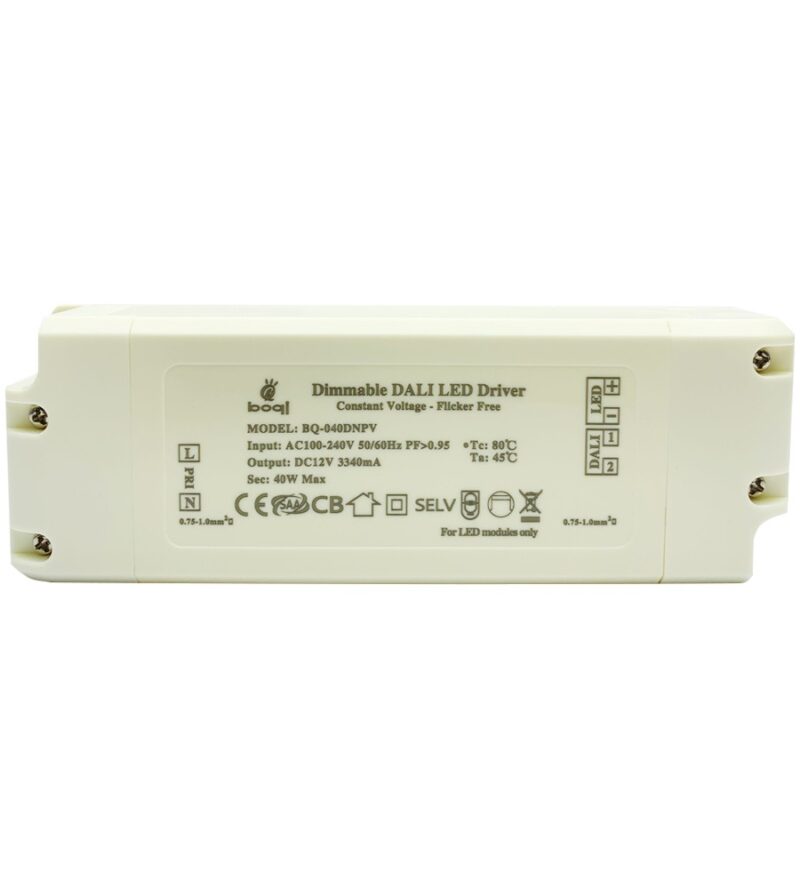 Controlador LED regulable DALI de voltaje constante HPFC 12V 40W