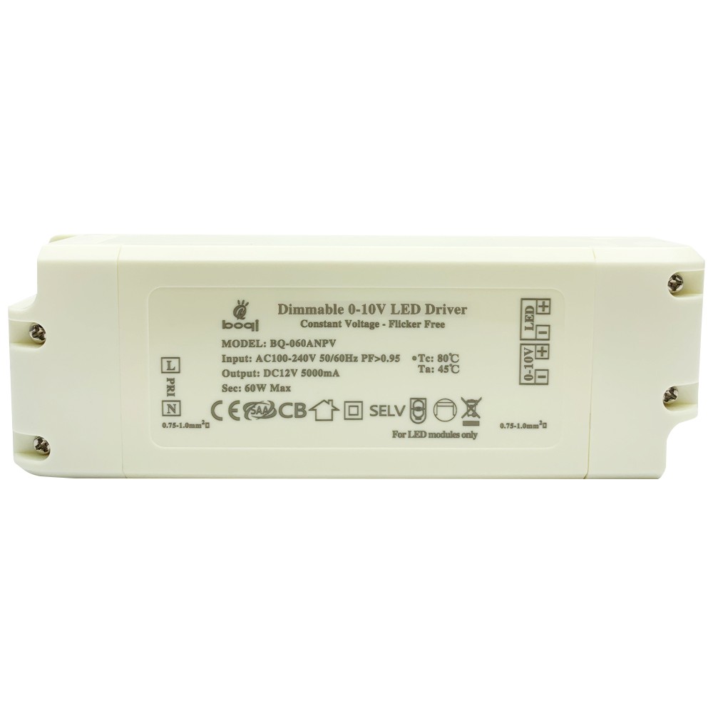 Driver LED dimmerabile HPFC a tensione costante 0-10V 12V 60W