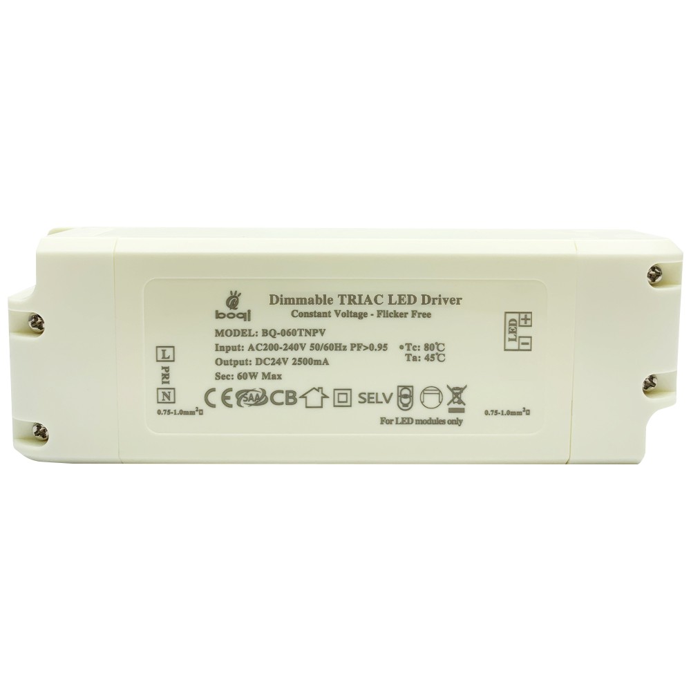 Controlador LED regulable Triac de voltaje constante HPFC 24V 60W