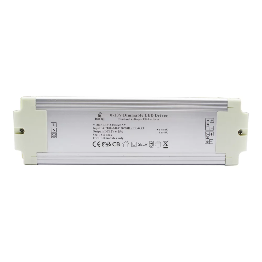 CV 0-10V Dimmable LED Driver 12V 75W Aluminum Case - Gambar 5