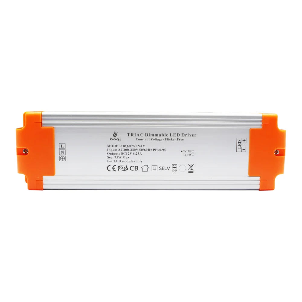CV TRIAC Dimmable LED Driver 12V 75W Aluminum Case – Image 3
