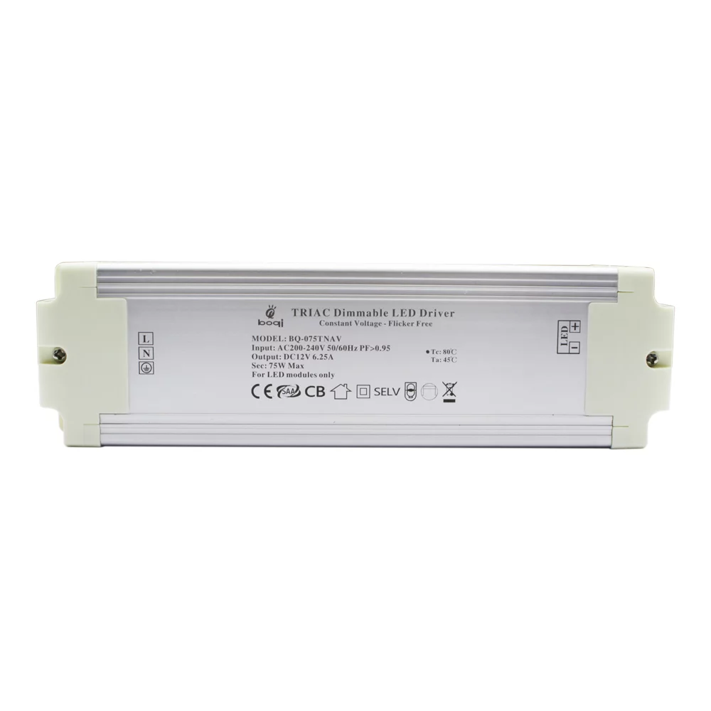 CV TRIAC Dimmable LED Driver 12V 75W Aluminum Case – Image 4