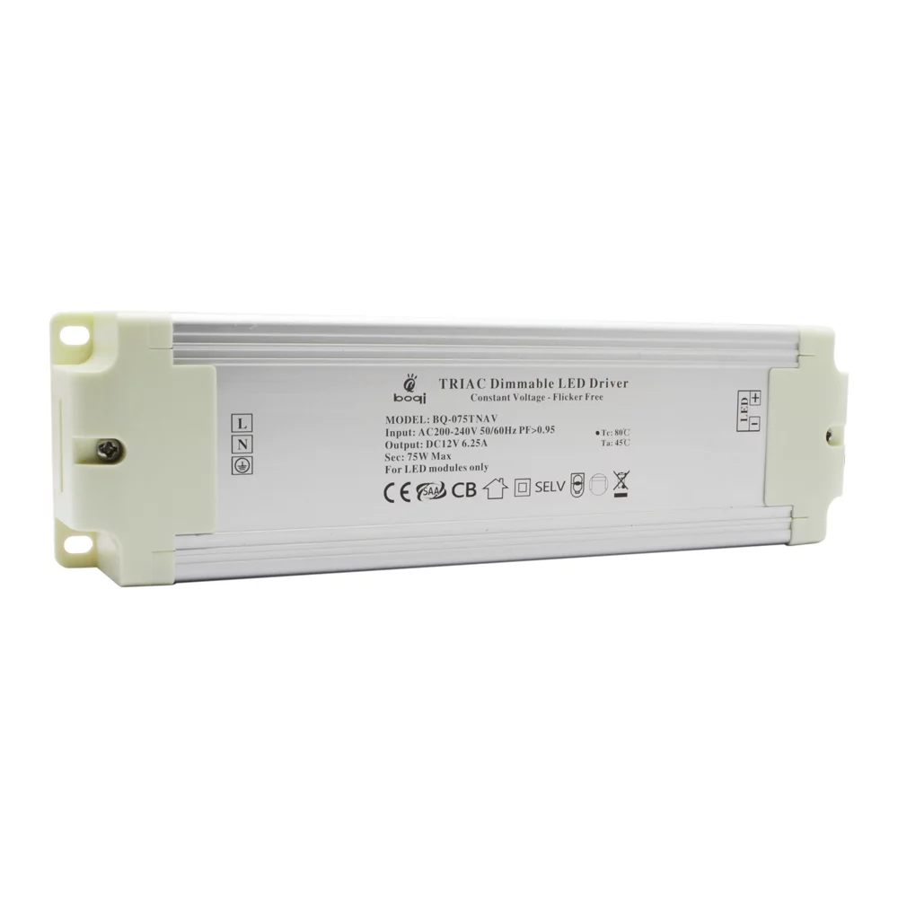 CV TRIAC Dimmable LED Driver 12V 75W Aluminum Case – Image 2