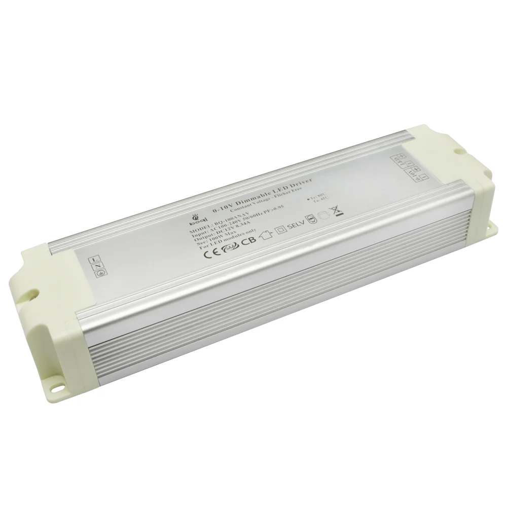 CV 0-10V Dimmable LED Driver 12V 100W Aluminum Case - Image 6