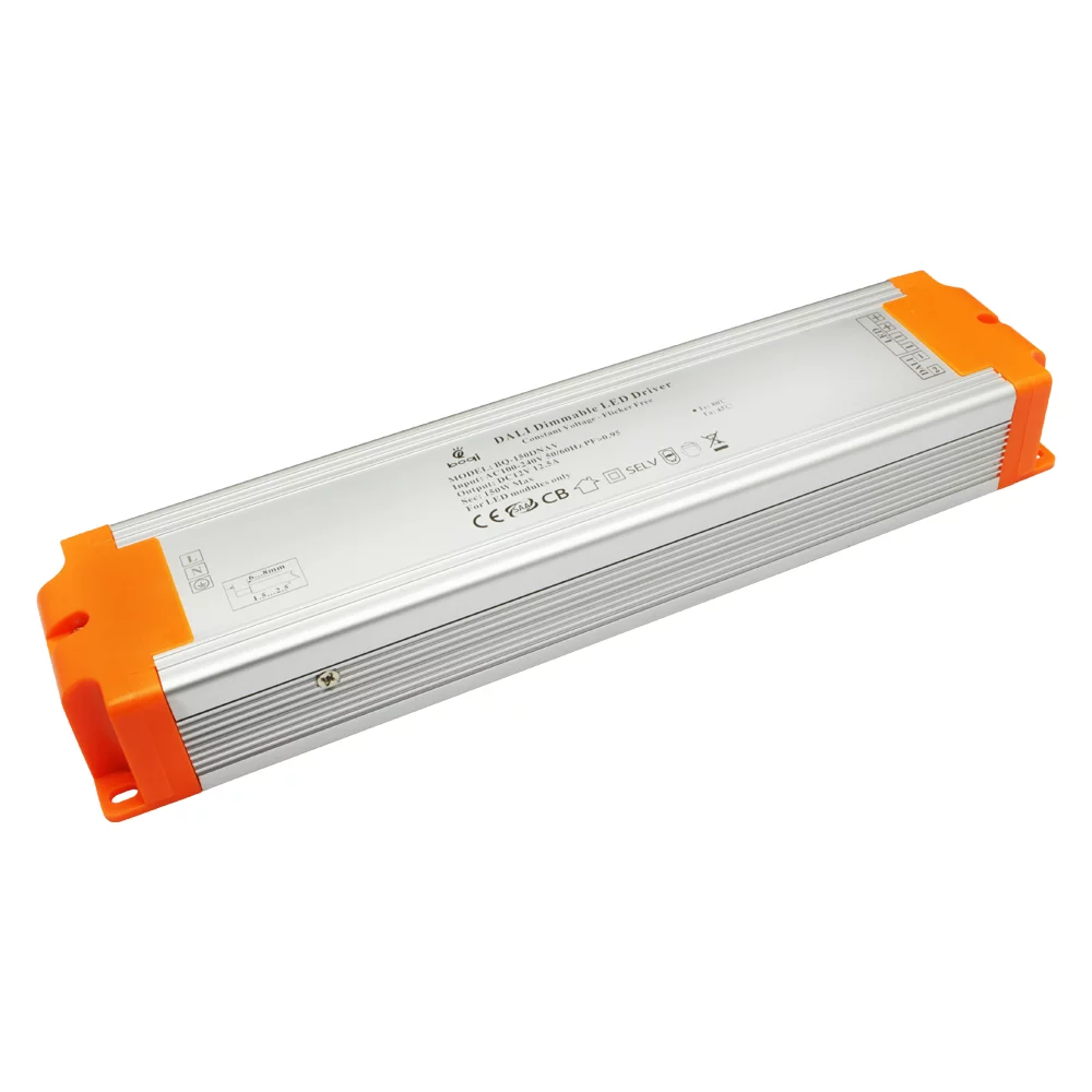 CV DALI Dimmable LED Driver 12V 150W Aluminum Case - Bilde 7