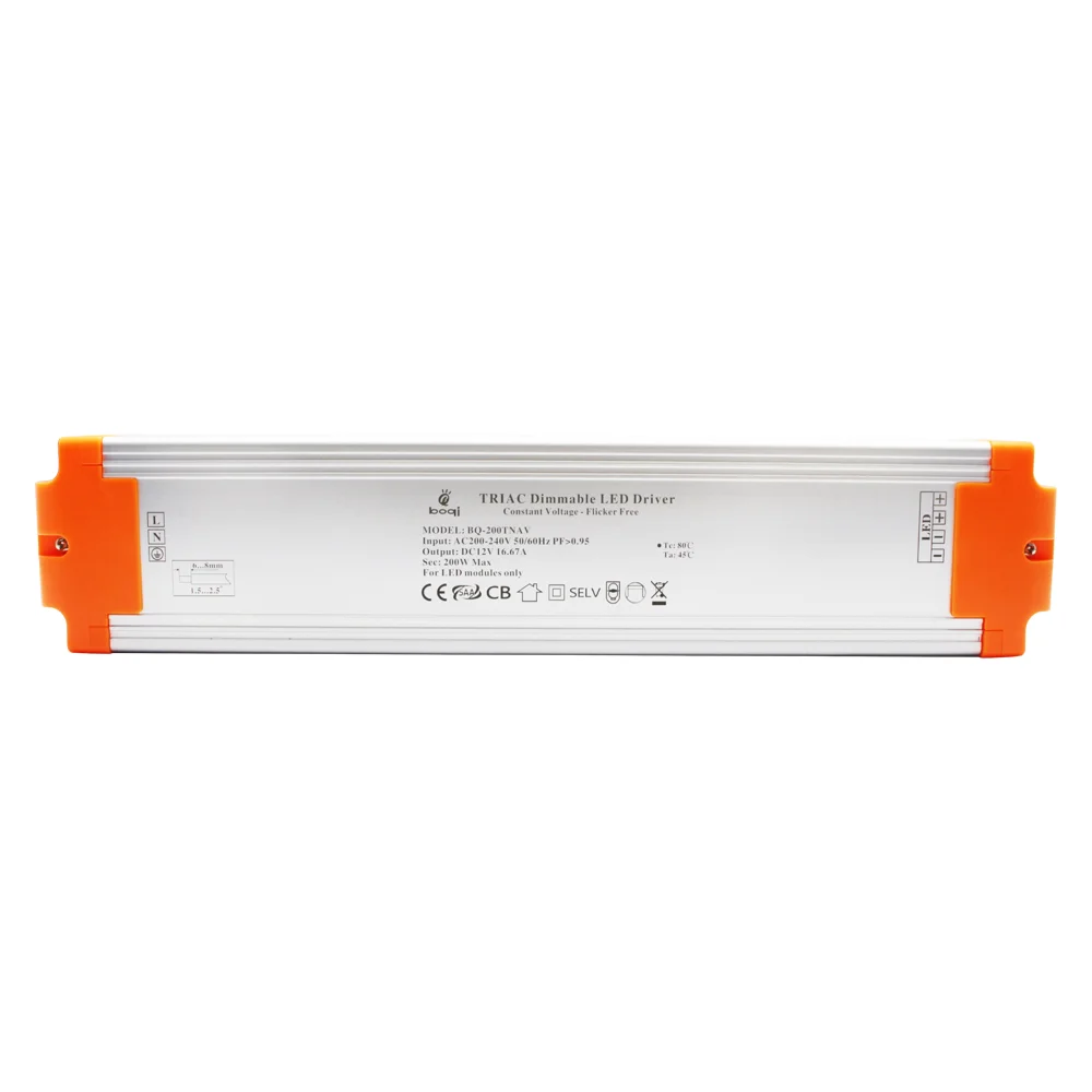 CV TRIAC Dimmable LED Driver 12V 200W Aluminum Case — изображение 5