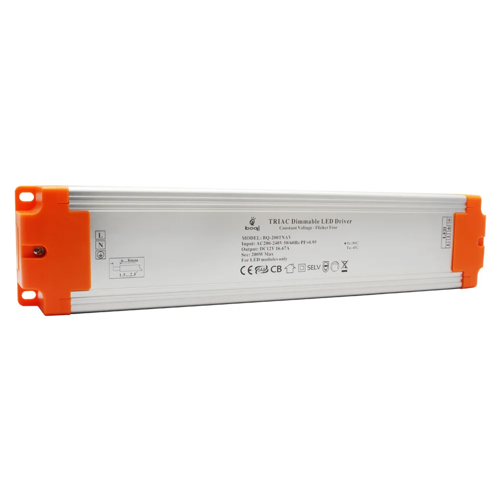 HPFC Постоянное напряжение Triac Диммируемый светодиодный драйвер 12V 200W
