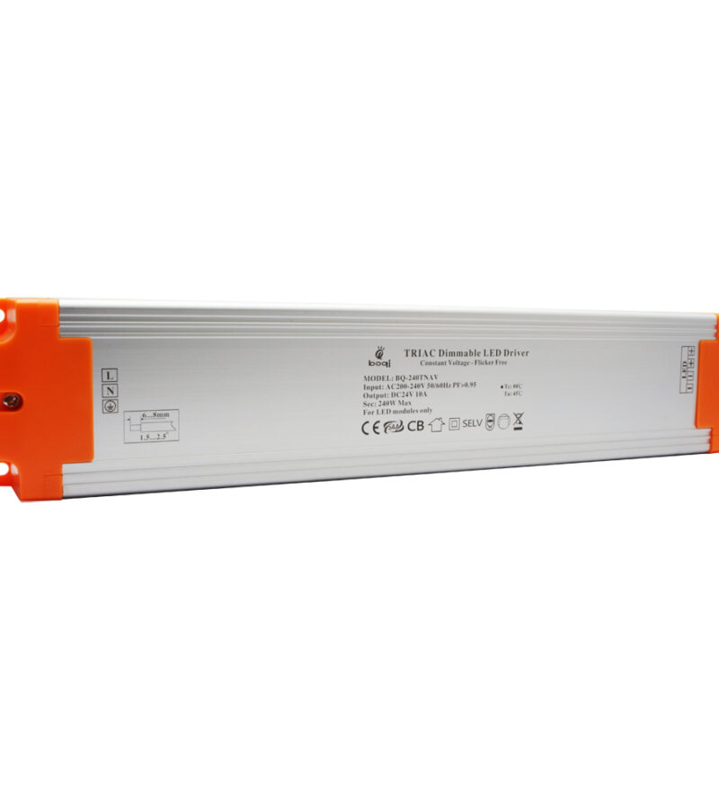 HPFC Sabit Voltajlı Triyak Kısılabilir LED Sürücü 24V 240W