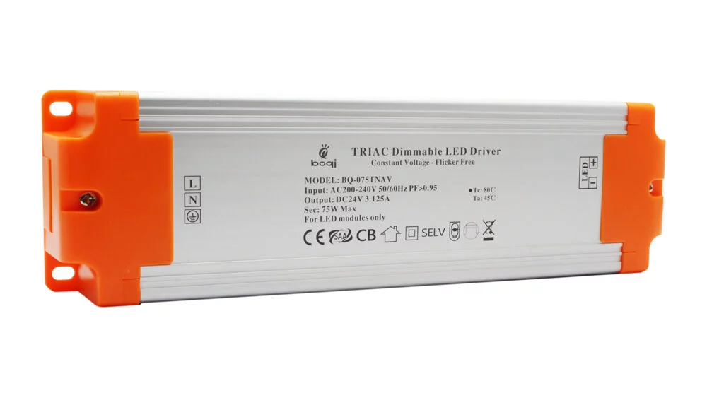 HPFC ไดร์เวอร์ LED Triac Dimmable แรงดันคงที่ 24V 75W