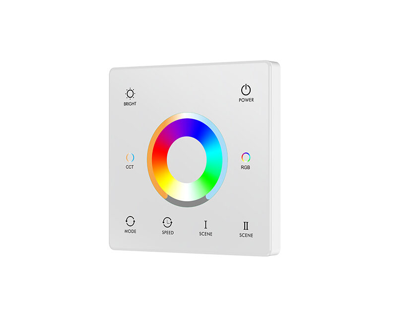 1 Zone RGB+CCT Wall Mounted Touch wheel Panel Remote Control (CR2032 Battery) TW5