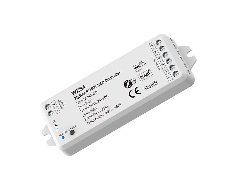 12-24VDC 4CH*3A Zigbee RGBW LED Controller WZS4