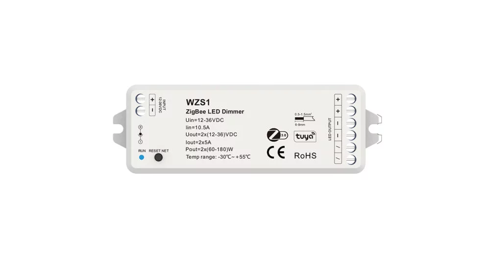 12-36VDC 2CH*5A Zigbee Single Color LED Controller  WZS1 - Hình ảnh 2