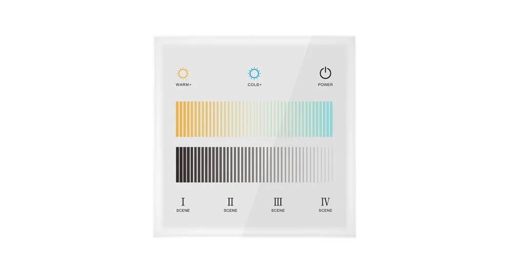 2CH*20mA Color Temperature Touch Panel 0-10V Dimmer T2-L - Imagen 2