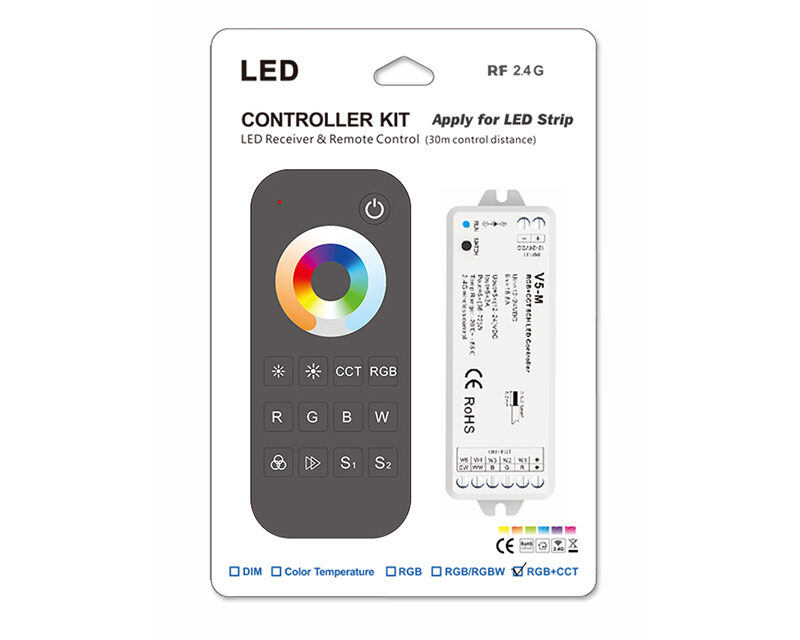 3A*5CH RGB+Color Temperature LED Controller Set RT5+V5-M