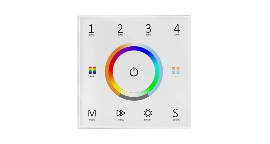 4 Zones 1-5 Color Touch Panel DMX Master (100-240VAC Input) T15 - boqi ...
