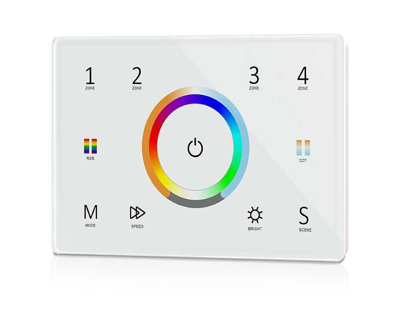 4 Zones RGB+CCT Wall Mounted Touch Panel (100-240VAC Input) T15(IT)