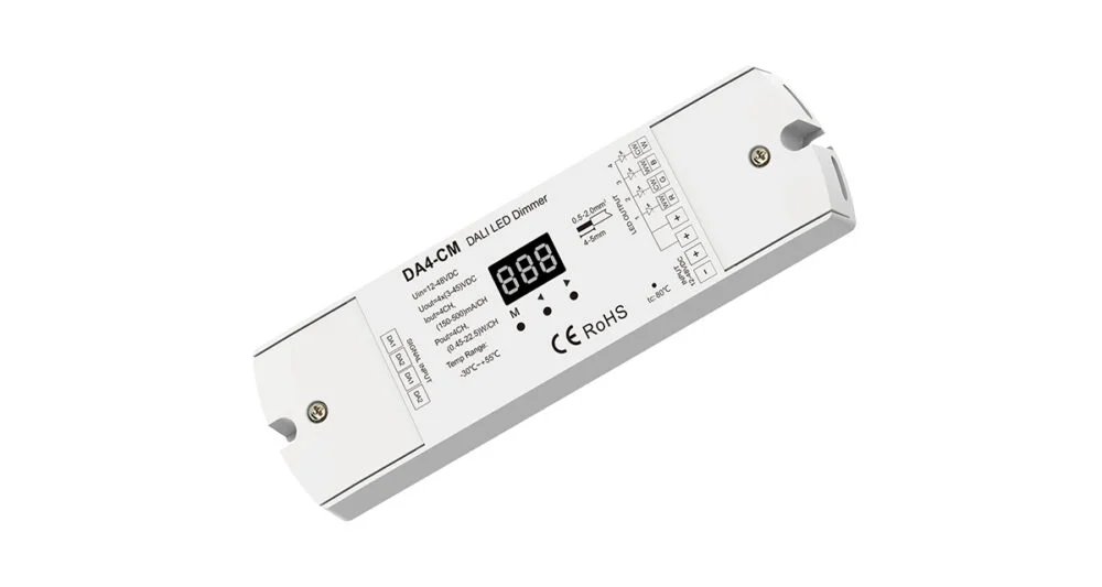 4CH*(150-500mA) 12-48VDC Constant Current DALI Dimmer DA4-CM（DT6/DT8)