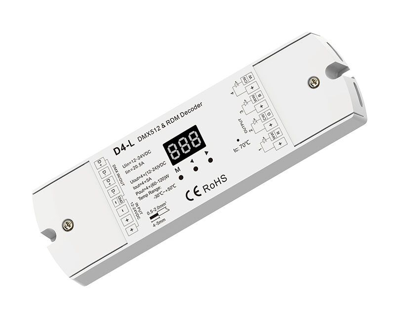4CH*5A 12-24VDC CV DMX Decoder D4-L