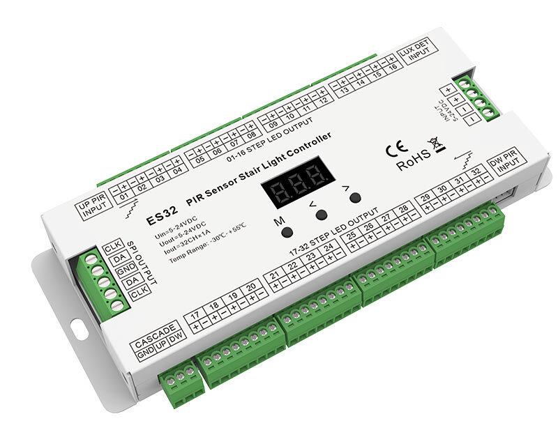5-24VDC 32CH*1A PIR Sensor Stair Light Controller ES32