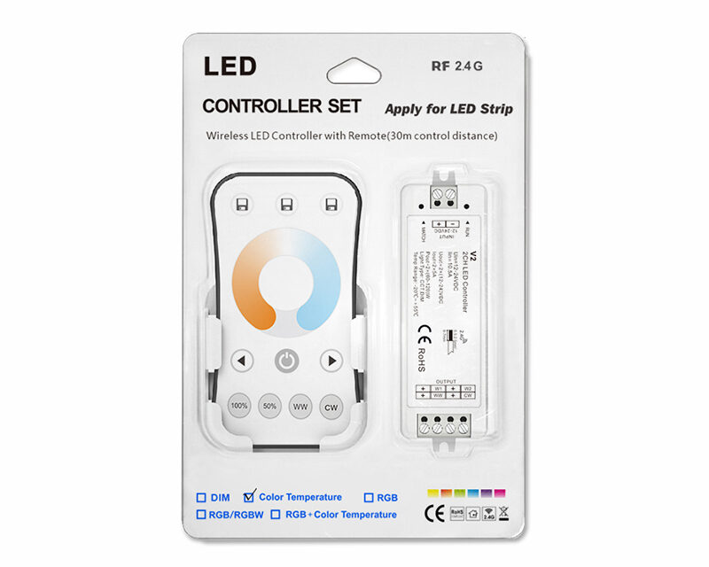5A*2CH Color Temperature LED Controller Set  V2-L+R7-1