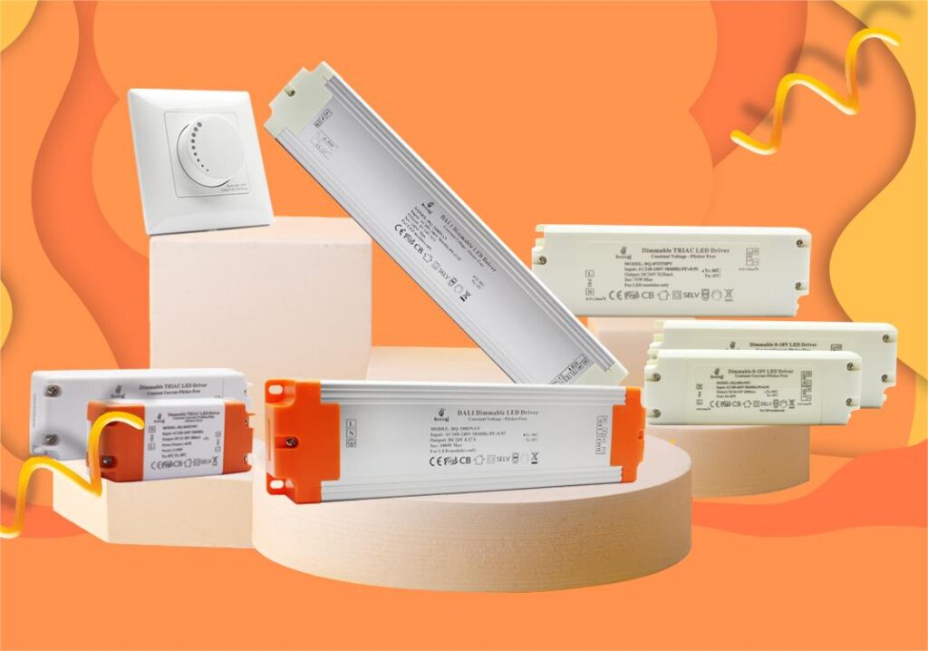 TRAIC 0-10V DALI 디머블 LED 드라이버 및 조광기