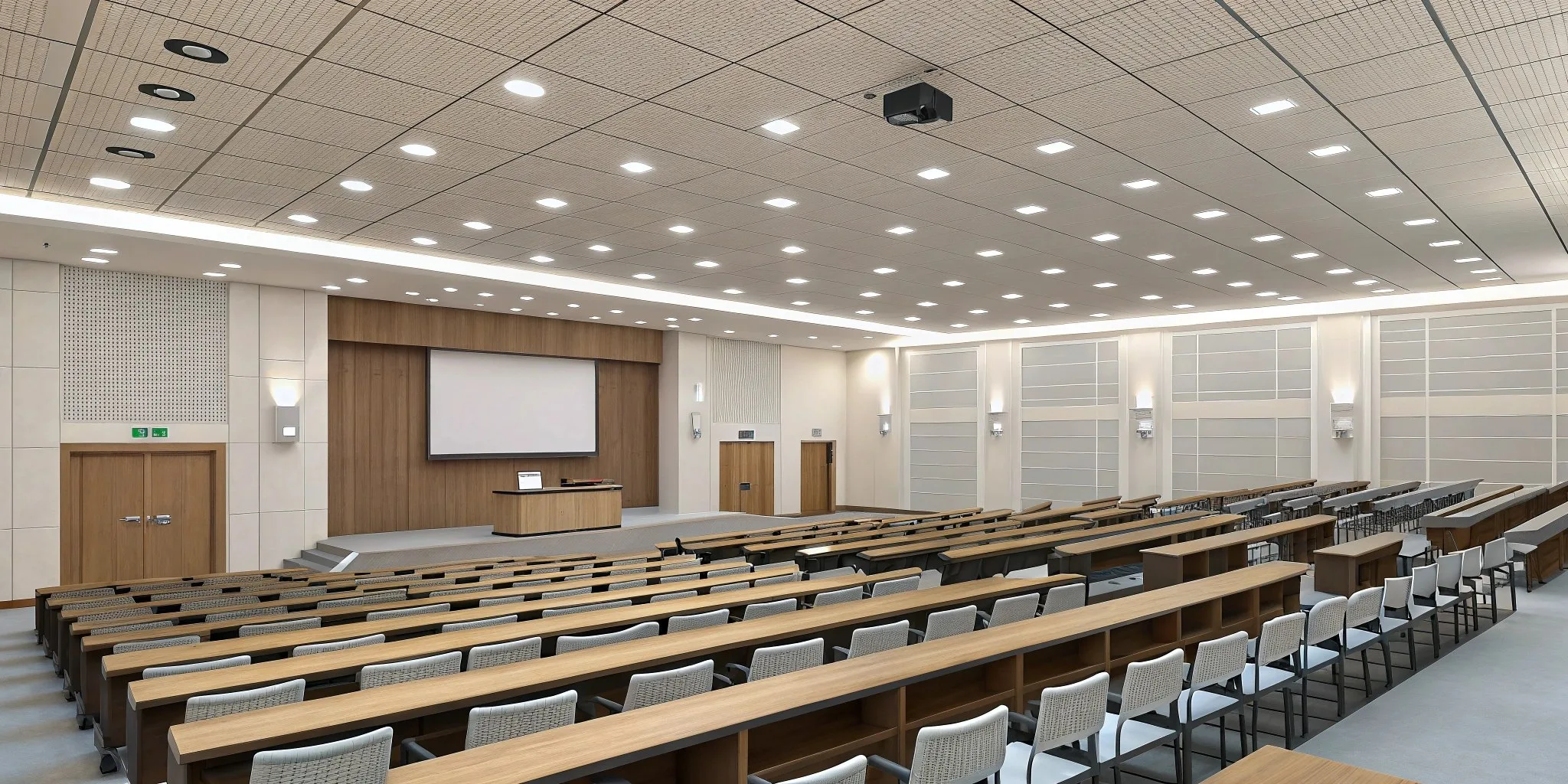 3 scénario de salles de conférence d'école ou d'université un
