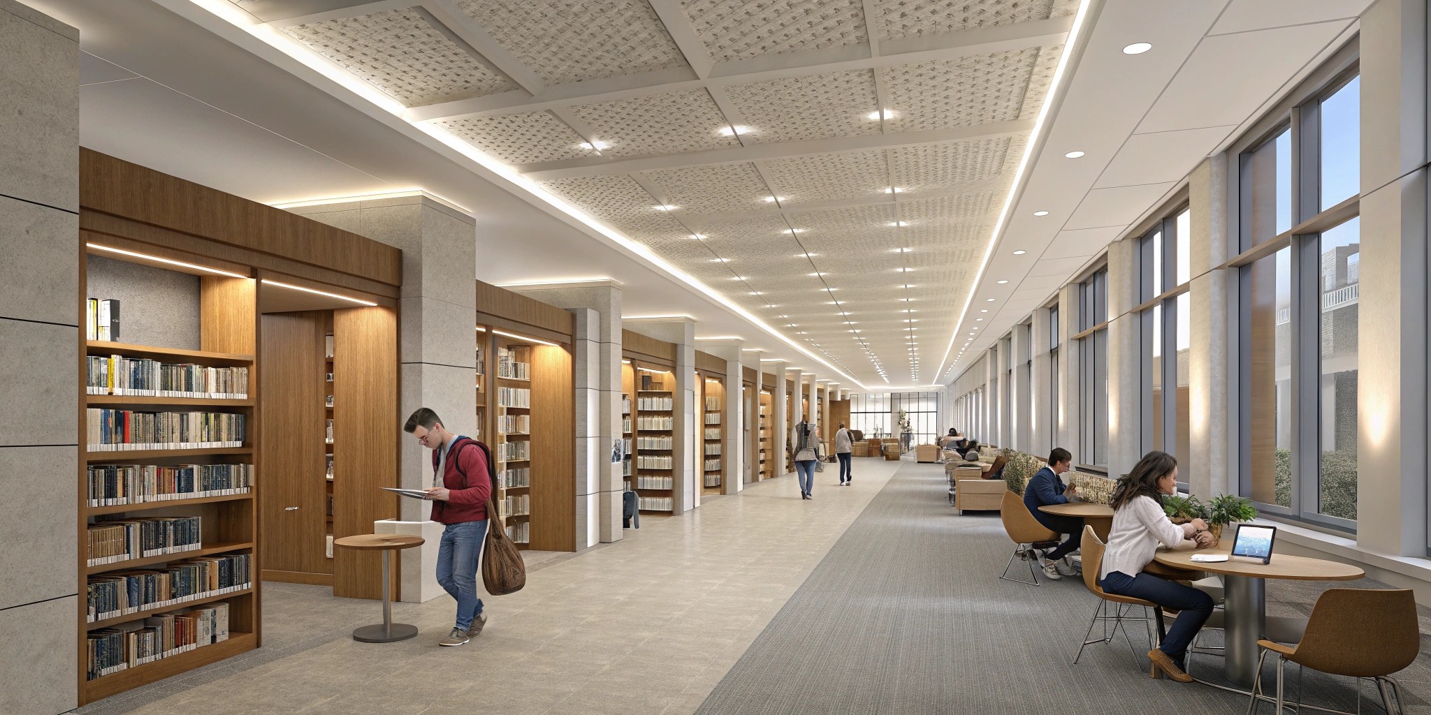6 educational facility hallways and study zones s