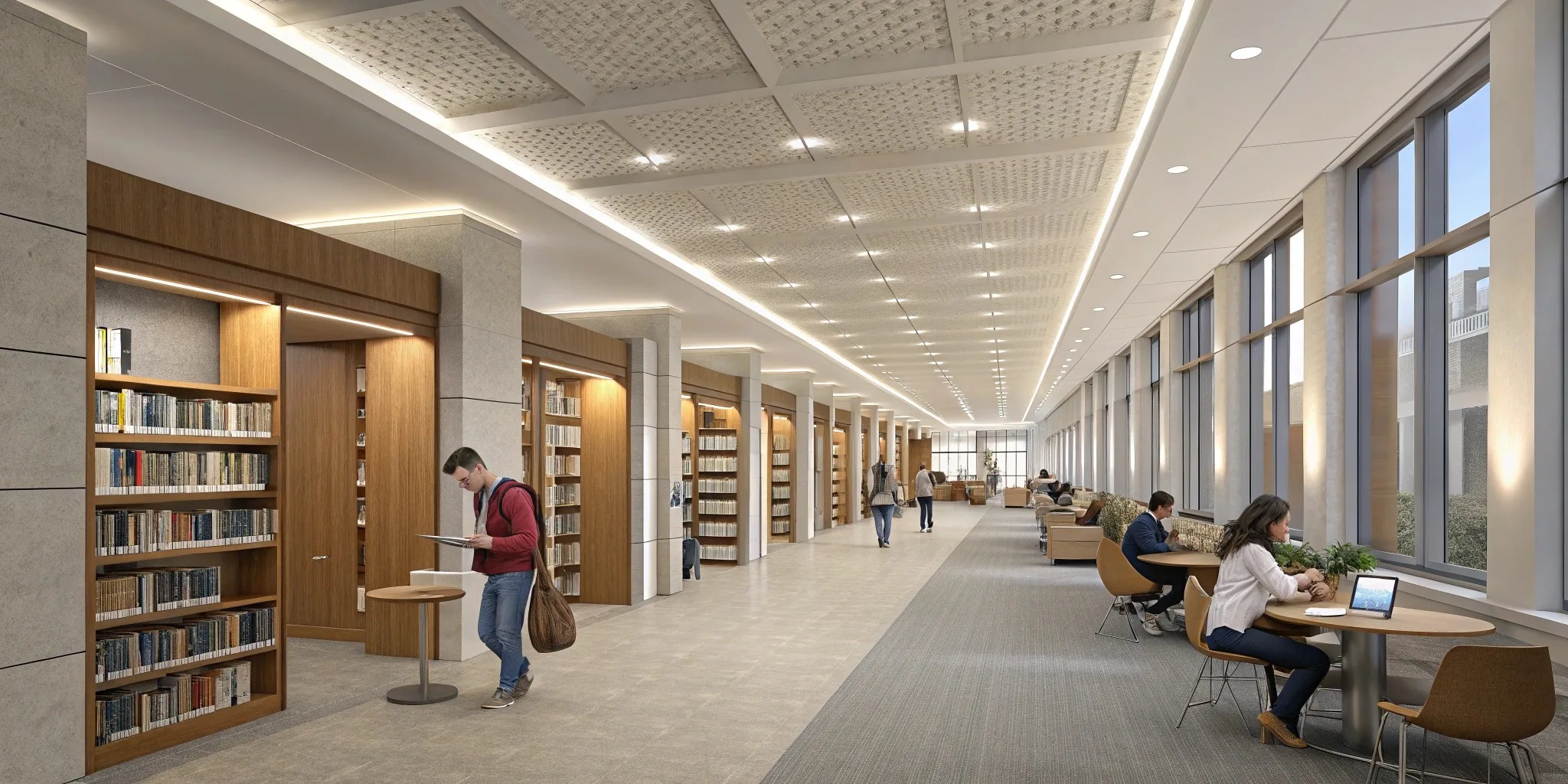 6 educational facility hallways and study zones s