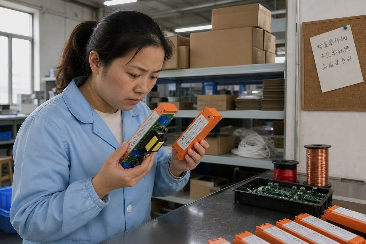 Constant Current vs Voltage Comparing constant current versus constant voltage LED driver output labels and specifications (ID#2)