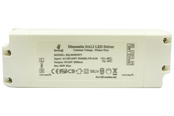 HPFC 정전압 DALI 디밍이 가능한 LED 드라이버 24V 60W