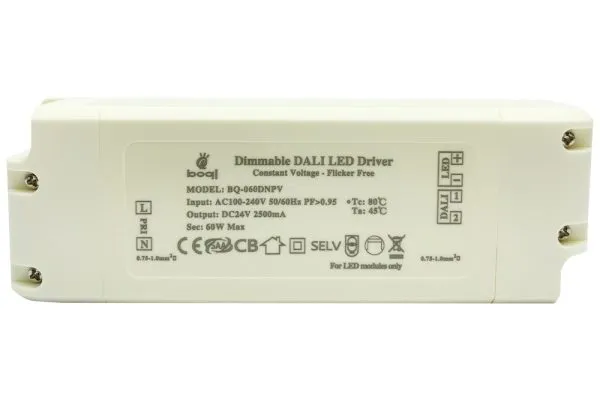 HPFC Constant Voltage DALI Dimmable LED Driver 24V 60W