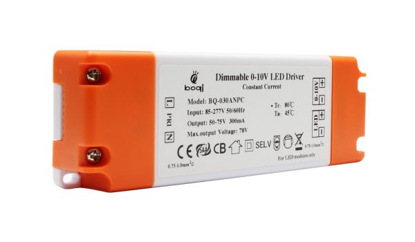 Dimmable 0-10V LED Drivers BQ-030ANPC 300 02 0-10V Dimmable Constant Current LED Drivers 24W 300mA